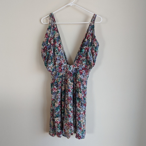 BCBGENERATION floral strappy mini dress sz 10 - Picture 1 of 7